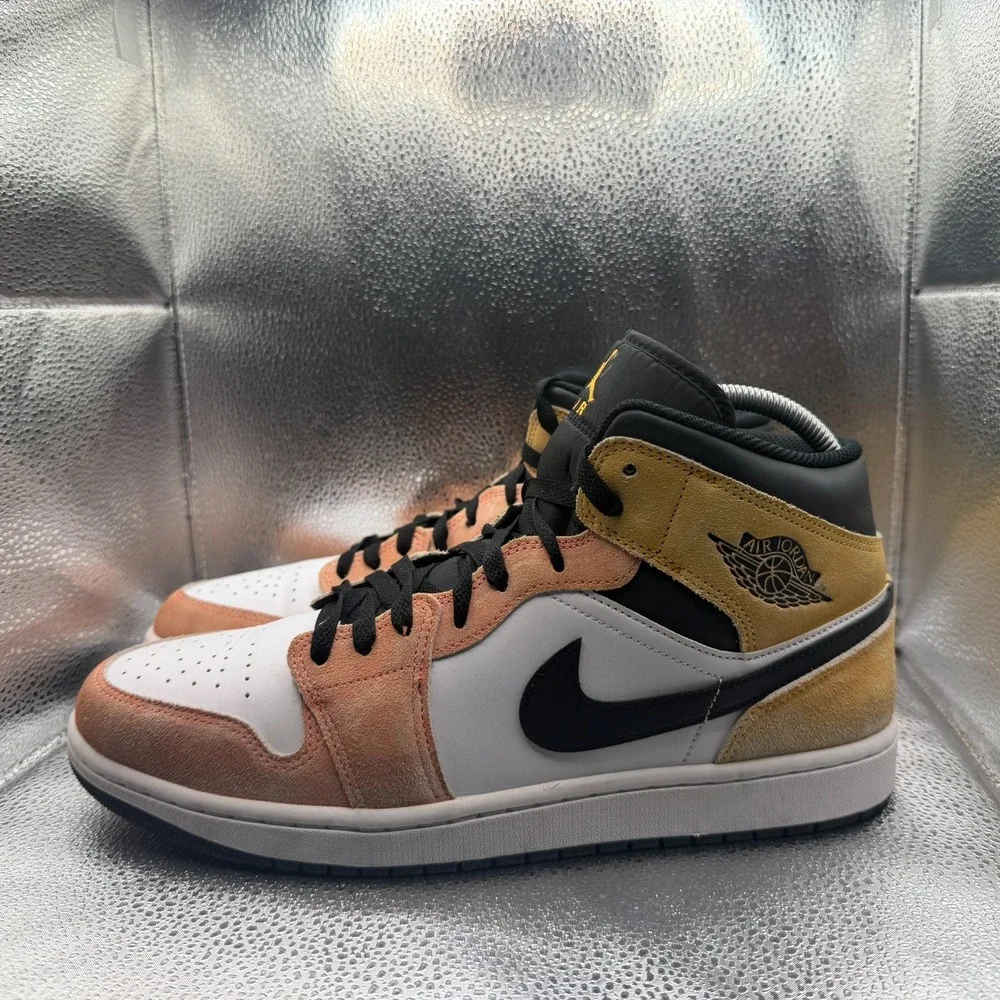 Size 12 Nike Air Jordan 1 SE Mid Flight Club Ember White Mens‎ Shoes DX4332-800